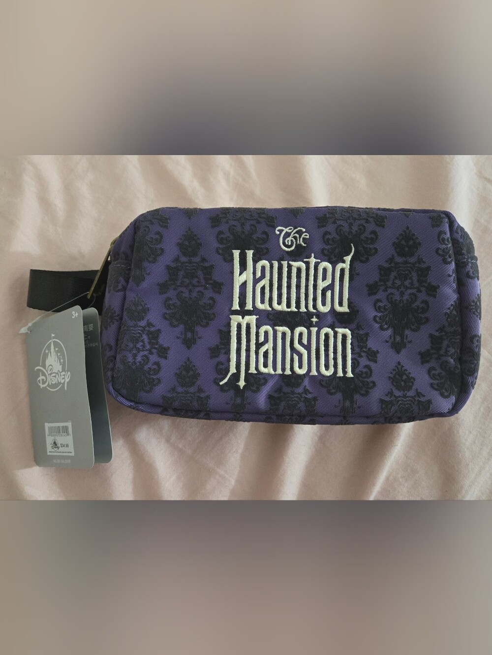 Disney Purple and Black Haunted Mansion Belt Bag